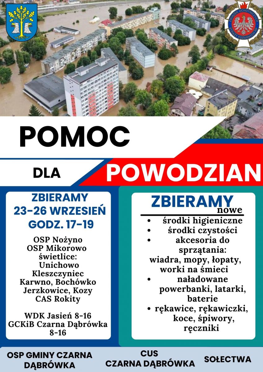 Plakat Pomoc dla Powodzian